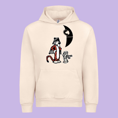 Hobbes And Calvin Urban Hoodie Designed By Artisfamous