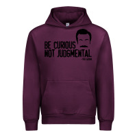 Mauve Wine be curious not judgemental Urban Hoodie - artisFamous