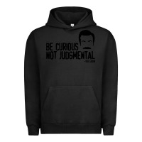 Pigment Black be curious not judgemental Urban Hoodie - artisFamous