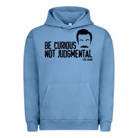 Pigment Pebble Blue be curious not judgemental Urban Hoodie - artisFamous