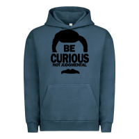 Pigment Midnight Navy be curious not judgmental Urban Hoodie - artisFamous