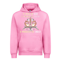 Fuchsia Pink child of god woman of faith warrior of christ Urban Hoodie - artisFamous