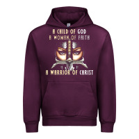 Mauve Wine child of god woman of faith warrior of christ Urban Hoodie - artisFamous