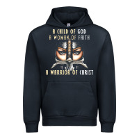 Navy child of god woman of faith warrior of christ Urban Hoodie - artisFamous