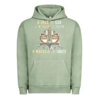 Pigment Oil Green child of god woman of faith warrior of christ Urban Hoodie - artisFamous