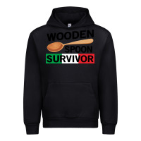 Black funny wooden spoon survivor Urban Hoodie - artisFamous