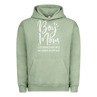 Pigment Oil Green boy mom less drama than girls but harder to Urban Hoodie - artisFamous