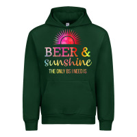 Forest Green the only bs i need is beer sunshine Urban Hoodie - artisFamous