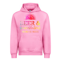 Fuchsia Pink the only bs i need is beer sunshine Urban Hoodie - artisFamous