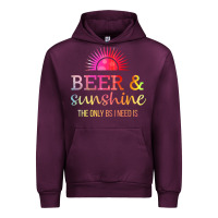 Mauve Wine the only bs i need is beer sunshine Urban Hoodie - artisFamous