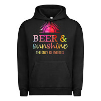 Pigment Black the only bs i need is beer sunshine Urban Hoodie - artisFamous