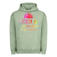 Pigment Oil Green the only bs i need is beer sunshine Urban Hoodie - artisFamous
