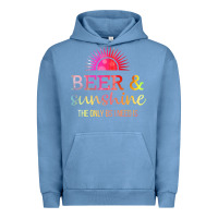 Pigment Pebble Blue the only bs i need is beer sunshine Urban Hoodie - artisFamous