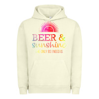 Pigment Pistachio the only bs i need is beer sunshine Urban Hoodie - artisFamous