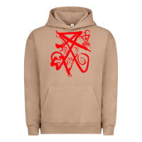 Pigment Burro lucifer calligraphy 2 Urban Hoodie - artisFamous