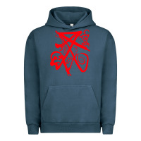 Pigment Midnight Navy lucifer calligraphy 2 Urban Hoodie - artisFamous