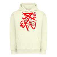 Pigment Pistachio lucifer calligraphy 2 Urban Hoodie - artisFamous