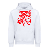 White lucifer calligraphy 2 Urban Hoodie - artisFamous