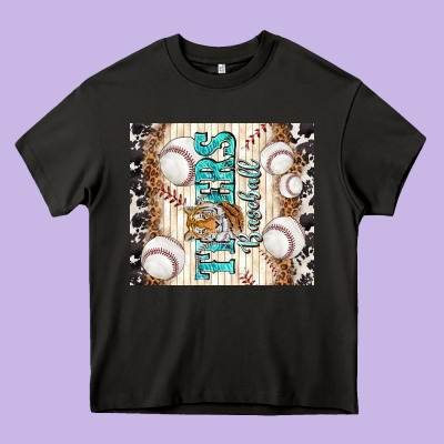 Tigers Baseball With Tiger Heavy Core Tee Designed By Tumblerdesignbyshophia