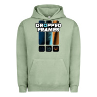 Pigment Oil Green dropped frames Urban Hoodie - artisFamous
