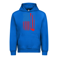 Cobalt Golf with USA Flag Urban Hoodie - artisFamous