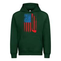 Forest Green Golf with USA Flag Urban Hoodie - artisFamous