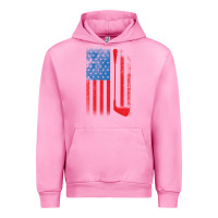 Fuchsia Pink Golf with USA Flag Urban Hoodie - artisFamous