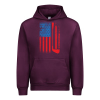 Mauve Wine Golf with USA Flag Urban Hoodie - artisFamous
