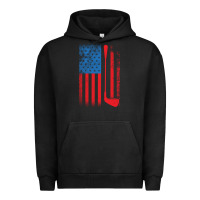 Pigment Black Golf with USA Flag Urban Hoodie - artisFamous