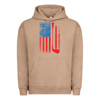Pigment Burro Golf with USA Flag Urban Hoodie - artisFamous