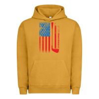 Pigment Peanut Butter Golf with USA Flag Urban Hoodie - artisFamous