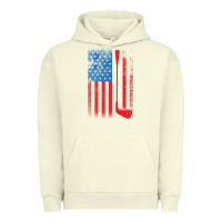 Pigment Pistachio Golf with USA Flag Urban Hoodie - artisFamous