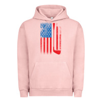 Pigment Salmon Golf with USA Flag Urban Hoodie - artisFamous