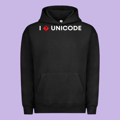 I � Unicode Urban Hoodie Designed By Artisfamous