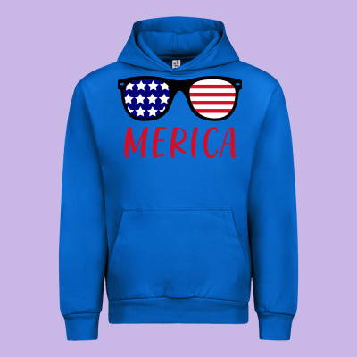 Merica Usa Flag Sunglasses 4th Of July Urban Hoodie Designed By Artisfamous