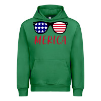 Emerald Merica Usa Flag Sunglasses 4th Of July Urban Hoodie - artisFamous