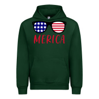 Forest Green Merica Usa Flag Sunglasses 4th Of July Urban Hoodie - artisFamous