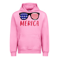 Fuchsia Pink Merica Usa Flag Sunglasses 4th Of July Urban Hoodie - artisFamous