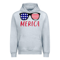 Heather Grey Merica Usa Flag Sunglasses 4th Of July Urban Hoodie - artisFamous