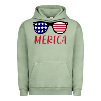 Pigment Oil Green Merica Usa Flag Sunglasses 4th Of July Urban Hoodie - artisFamous