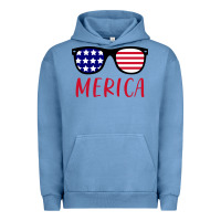 Pigment Pebble Blue Merica Usa Flag Sunglasses 4th Of July Urban Hoodie - artisFamous