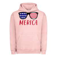Pigment Salmon Merica Usa Flag Sunglasses 4th Of July Urban Hoodie - artisFamous