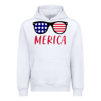 White Merica Usa Flag Sunglasses 4th Of July Urban Hoodie - artisFamous