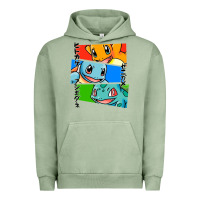 Pigment Oil Green kanto starters Urban Hoodie - artisFamous