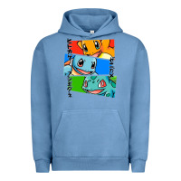 Pigment Pebble Blue kanto starters Urban Hoodie - artisFamous