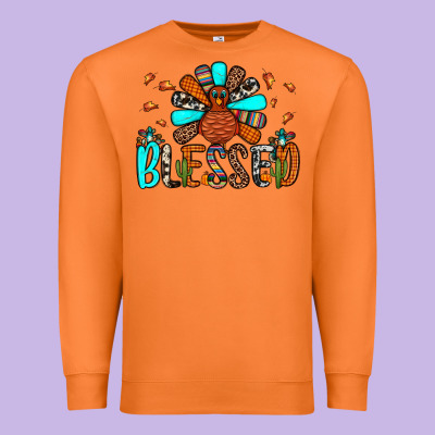 Blessed Turkey Premium Sweatshirt Designed By Jahusdesignshop