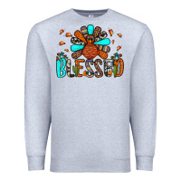 Heather Grey blessed turkey Premium Sweatshirt - JahusDesignShop