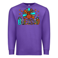Purple blessed turkey Premium Sweatshirt - JahusDesignShop