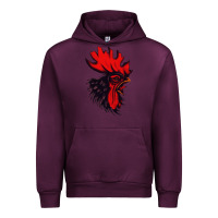Mauve Wine rooster Urban Hoodie - artisFamous
