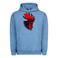 Pigment Pebble Blue rooster Urban Hoodie - artisFamous